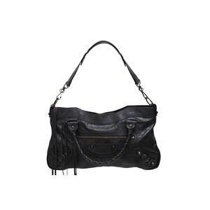Balenciaga Leather First Black The Shoulder Bag Hardware Handbag